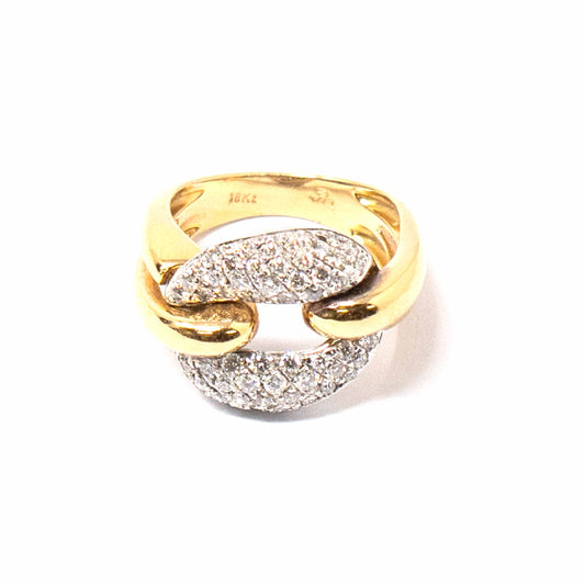 18K Yellow Gold Diamond Ring