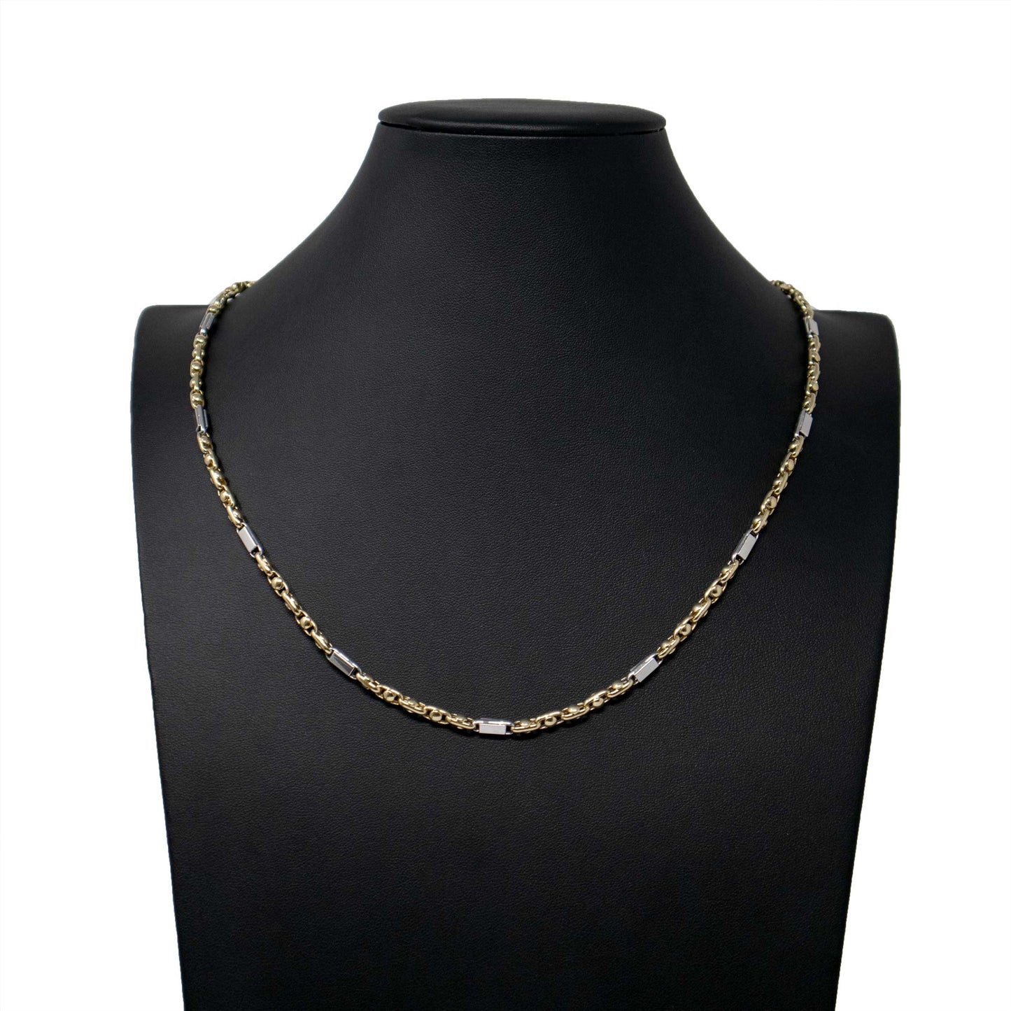 14K Two Tone Fancy Link Chain