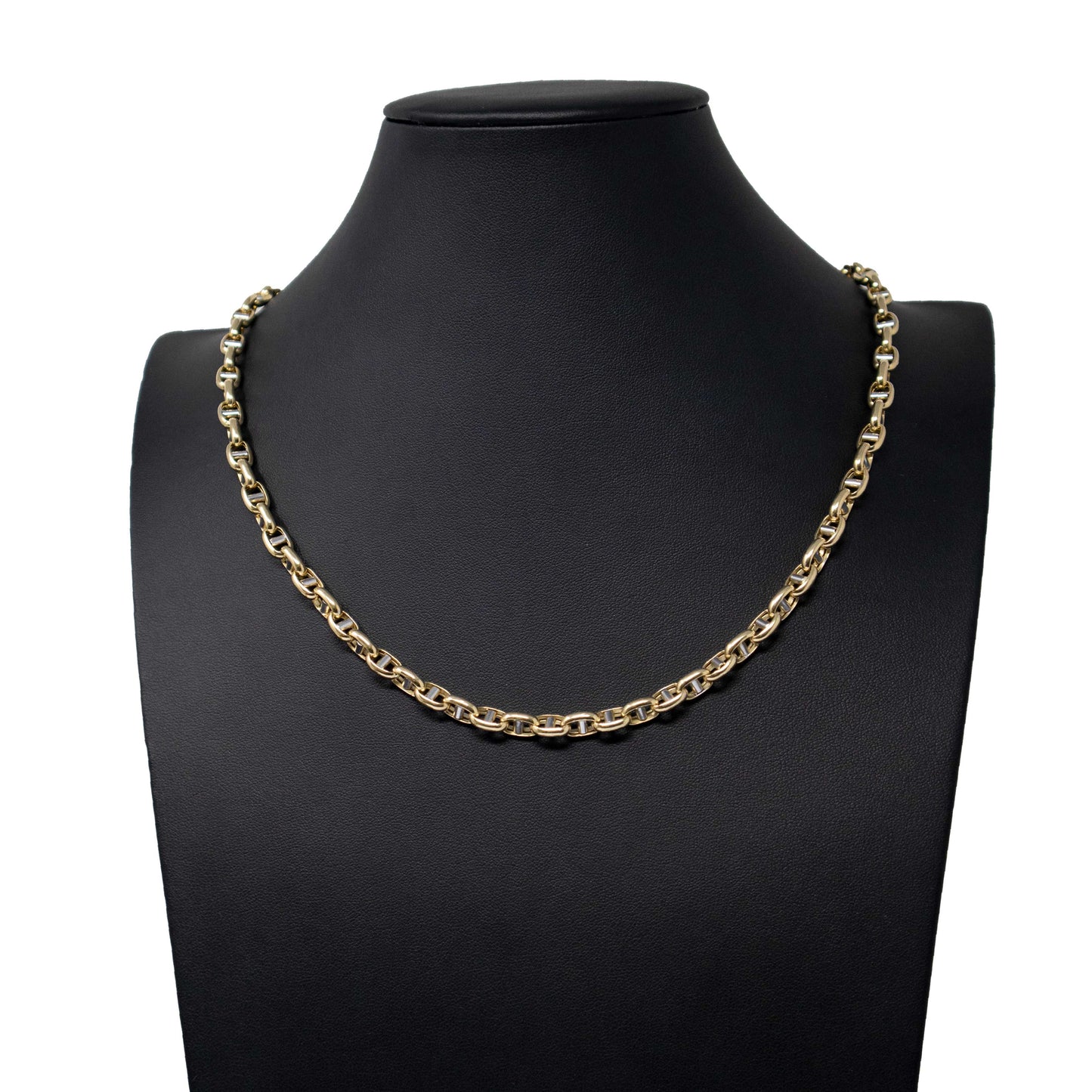 14K Two Tone Fancy Gold Link Chain