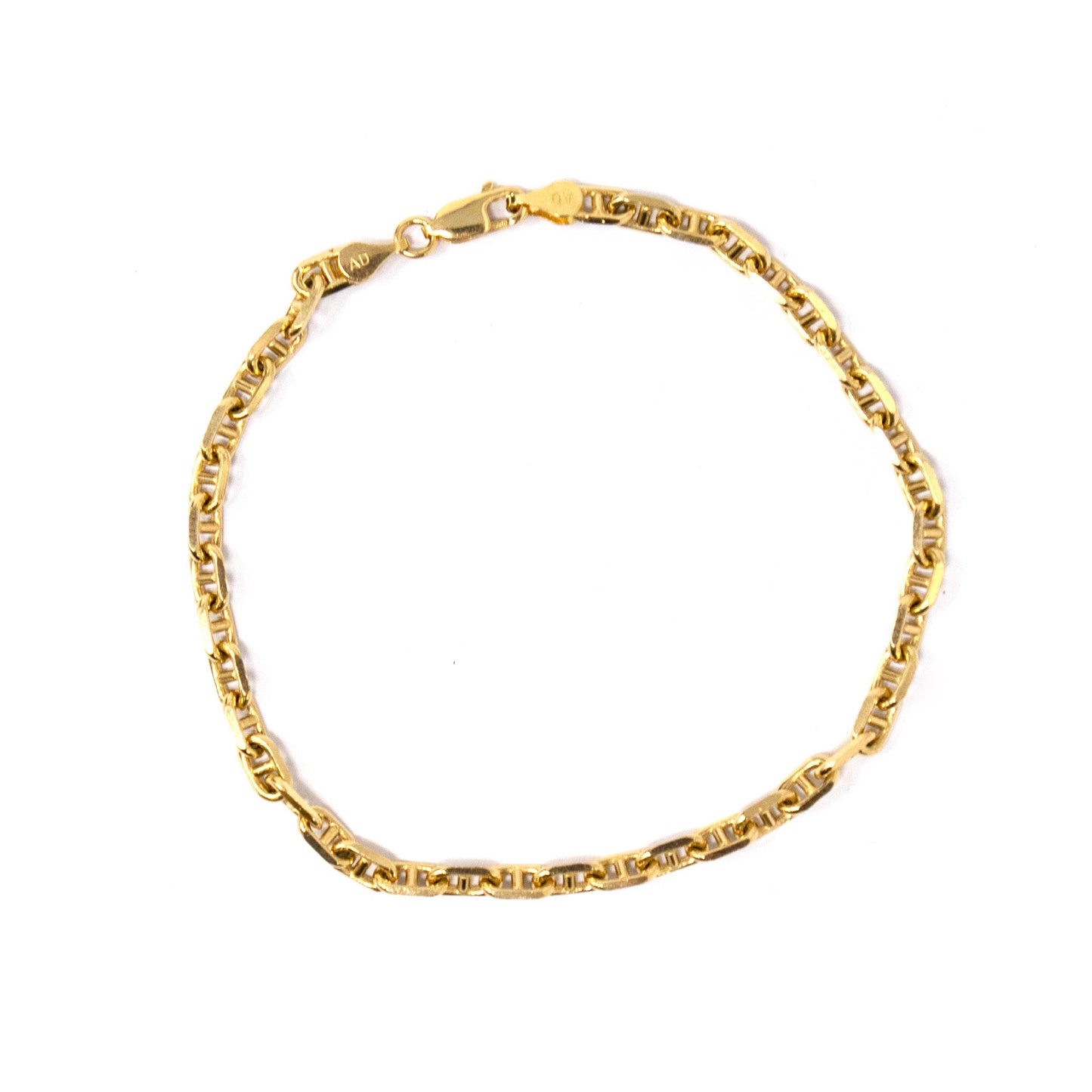 14K Yellow Gold Fancy Link Man Bracelet