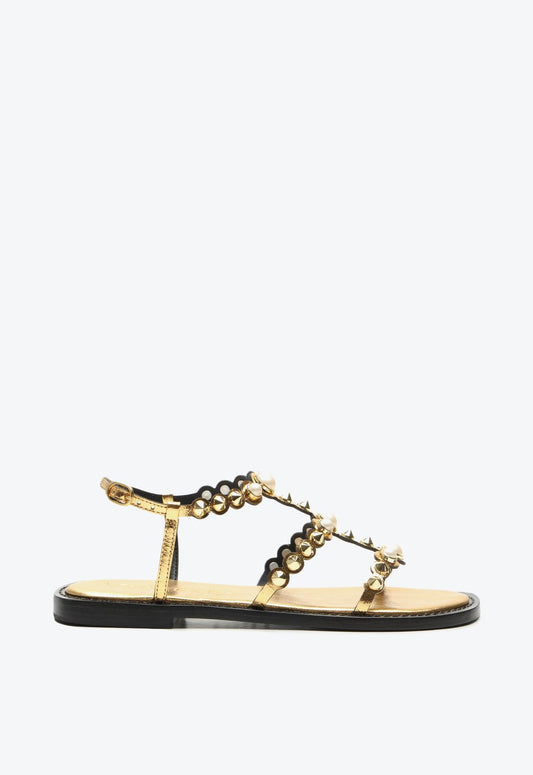 Giada Metal Bala Ouro Sandals 2022005-1