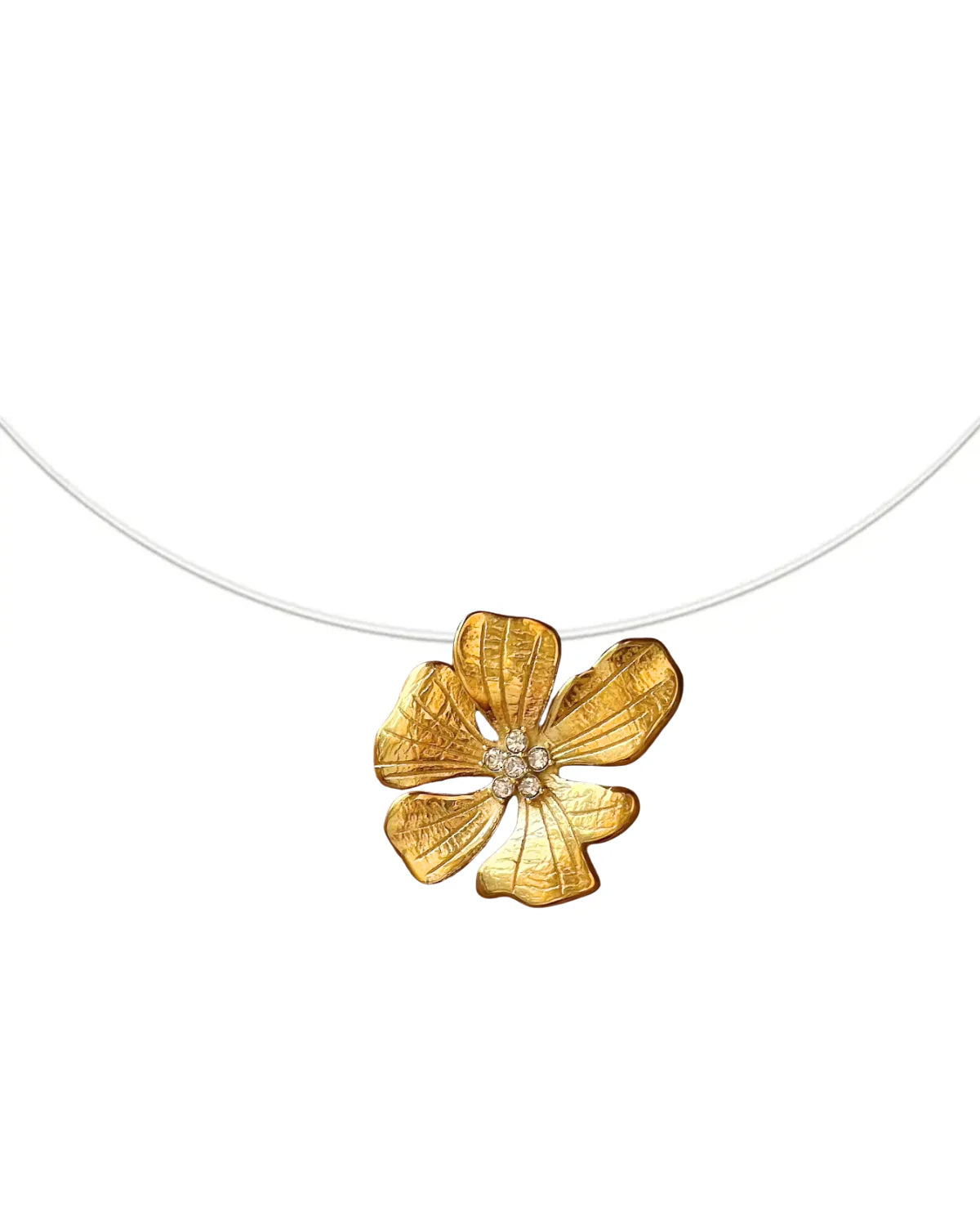 Identity Boutik Floating Hibiscus Necklace