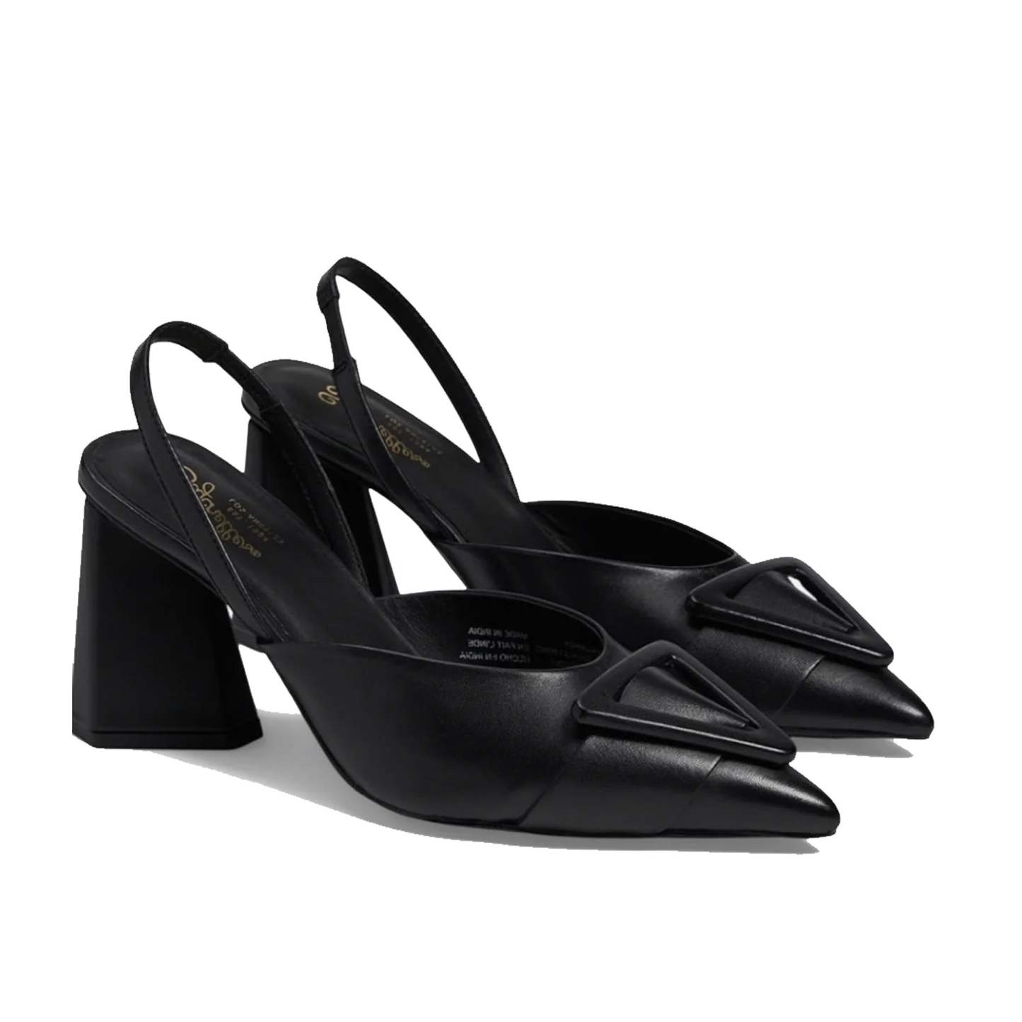 Seychelles Black leather Heels Rumor Has It