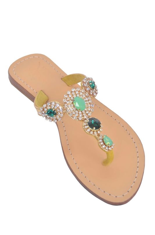 Pasha Oreke  Emerald Gold Sandals Psf3810115