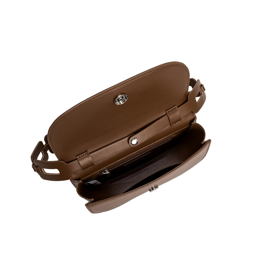 Melie Bianco Inez Chocolate Shoulder Bag UA3360